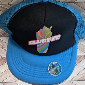 Retro 711 Rainbow Slurpee Novelty Trucker Hat Adjustable Mesh Cap Adult SnapBack